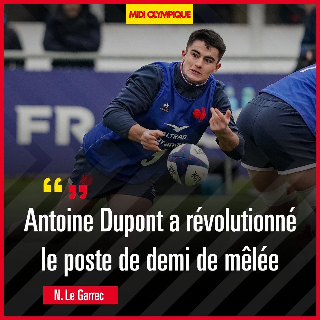 midi_olympique's tweet photo. Nolann Le Garrec se livre sur sa progression fulgurante, ses ambitions ou sur l'influence de son capitaine et concurrent Antoine Dupont.

L'entretien complet > https://t.co/5HG0Eju15C https://t.co/0IqqLk5mnO