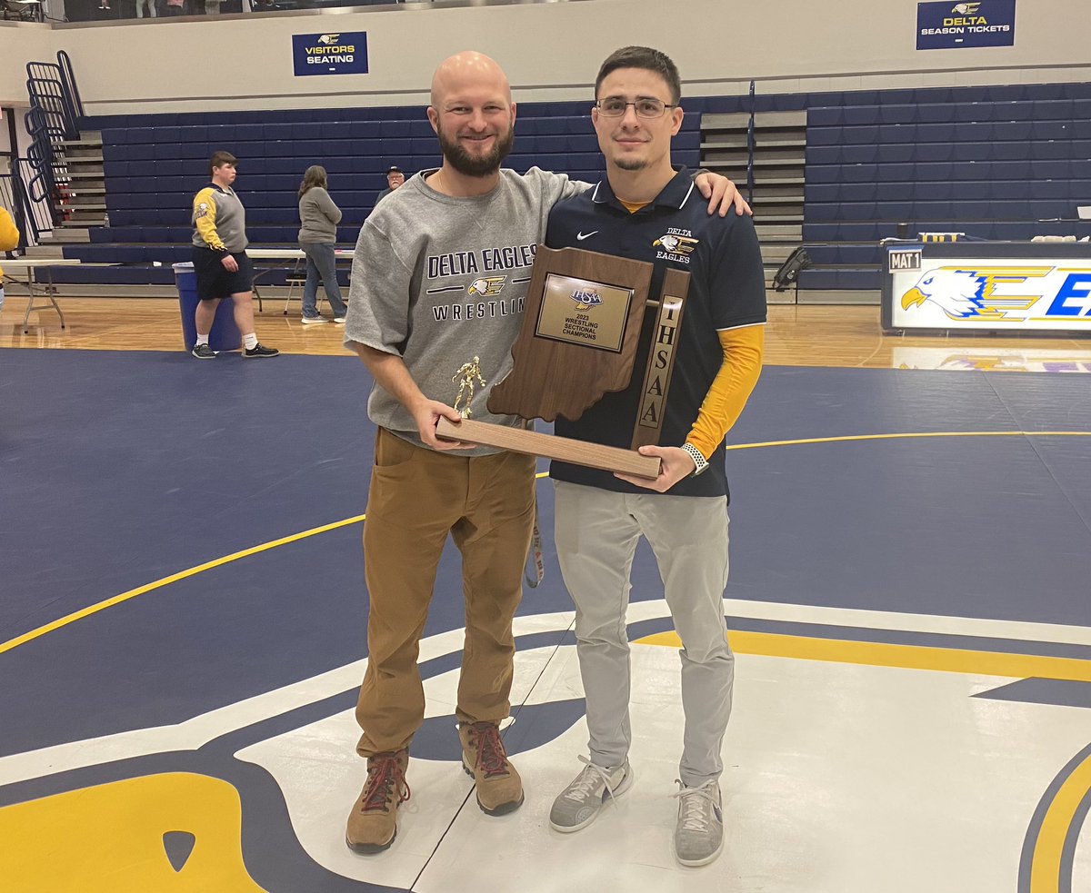 2 years as head coach, 2 Sectional Championships.

Coaching is one of the toughest professions and winning ain’t easy‼️

Proud of Coach LeCount and his relentless effort to make his student-athletes the best they can be on and off the mat!

<a href="/DeltaWrestling_/">Delta Wrestling</a> <a href="/cody_lecount/">Cody LeCount</a>