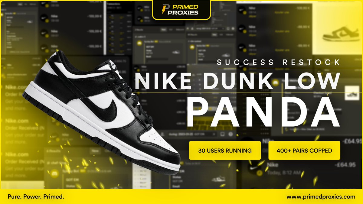 Tons of success on the Nike Panda Restock this week with our UK ISPS.

Our ISPS are hosted on the most reliable infrastructure and can handle huge traffic releases like these.

In celebration we are giving away 2x25 ISP plans! 

Just Like &amp; Retweet.