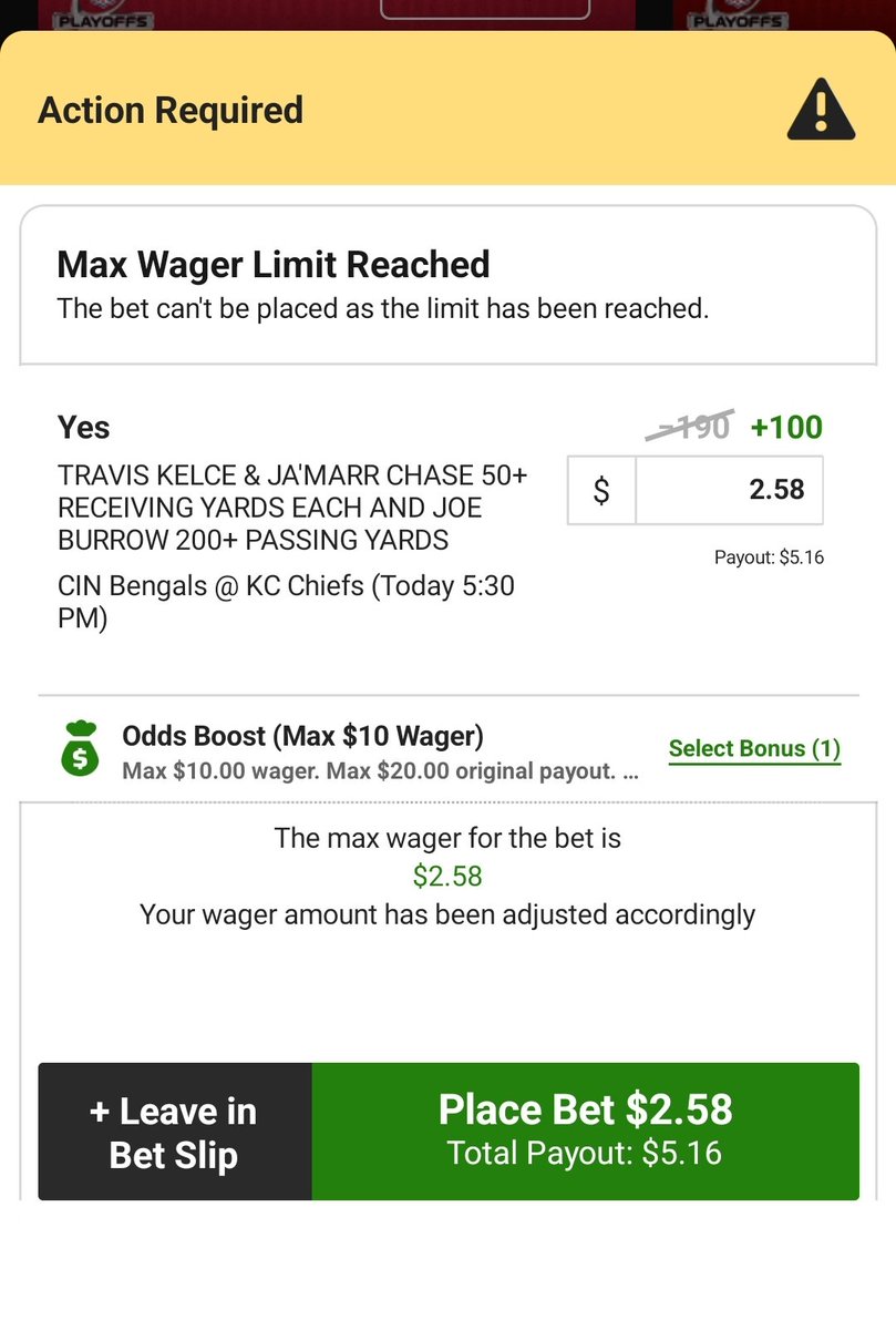 RyNoonan's tweet photo. Awesome boost, @DKSportsbook

You guys are the best. https://t.co/SJjSKQdSnW