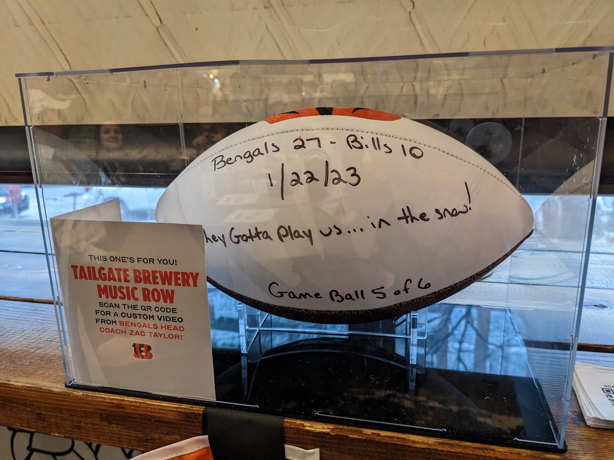 The game ball <a href="/TailGateBrewery/">TailGate Brewery</a> 🧡🖤 #WhoDey #RuleTheJungle #RuleTheAFC