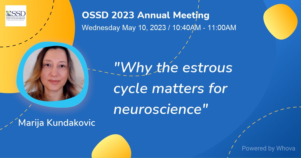 Marija Kundakovic (@kundakoviclab) on Twitter photo Get ready for <a href="/OSSDtweets/">OSSD</a> meeting #OSSD2023 ! 🔥
Excited to give a talk as part of the <a href="/BiologySexDiff/">Biology of Sex Differences</a> Hot Topics symposium organized by Jill Becker <a href="/women_neurosci/">Dr. Jill Becker</a> .
Let's discuss 'Why the estrous cycle matters for neuroscience!'
bsd.biomedcentral.com/articles/10.11… Get ready for <a href="/OSSDtweets/">OSSD</a> meeting #OSSD2023 ! 🔥
Excited to give a talk as part of the <a href="/BiologySexDiff/">Biology of Sex Differences</a> Hot Topics symposium organized by Jill Becker <a href="/women_neurosci/">Dr. Jill Becker</a> .
Let's discuss 'Why the estrous cycle matters for neuroscience!'
bsd.biomedcentral.com/articles/10.11…