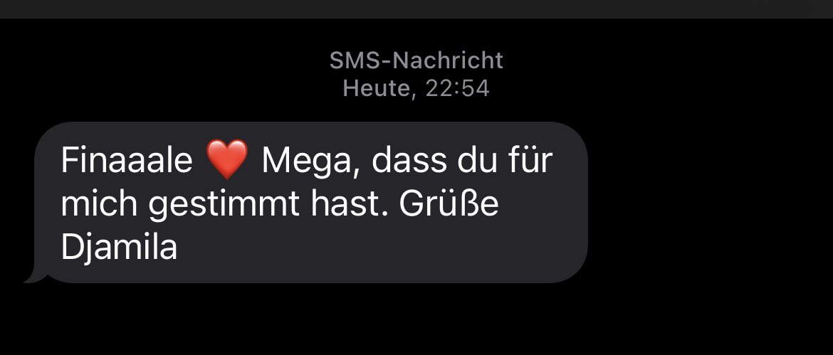 wa_saskia's tweet photo. Ok, I did it! Sie muss trotzdem gewinnen  #ibes #Djamila #DjamilaRowe https://t.co/ukCr0ellaI