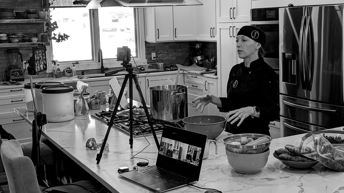 Doing my favourite thing on January Sunday afternoons. #VirtualCookingClasses #TBay