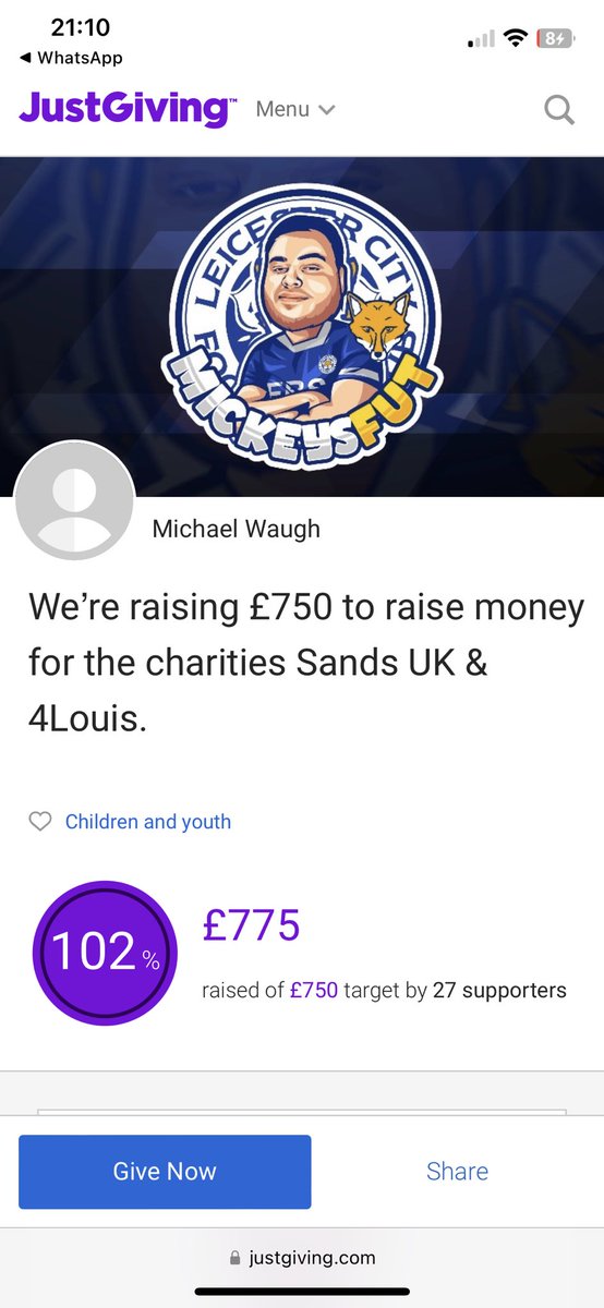 6 hours for Sands & 4Louis done 💙

Goal smashed plus 65 pounds made through twitch on top, much love to those who tuned in, donated or subbed🫶🏻

Also much love to Jack & Gemma for including their story, tonight was for baby George 💙

Have a great end to your weekend everyone 🤝🏻