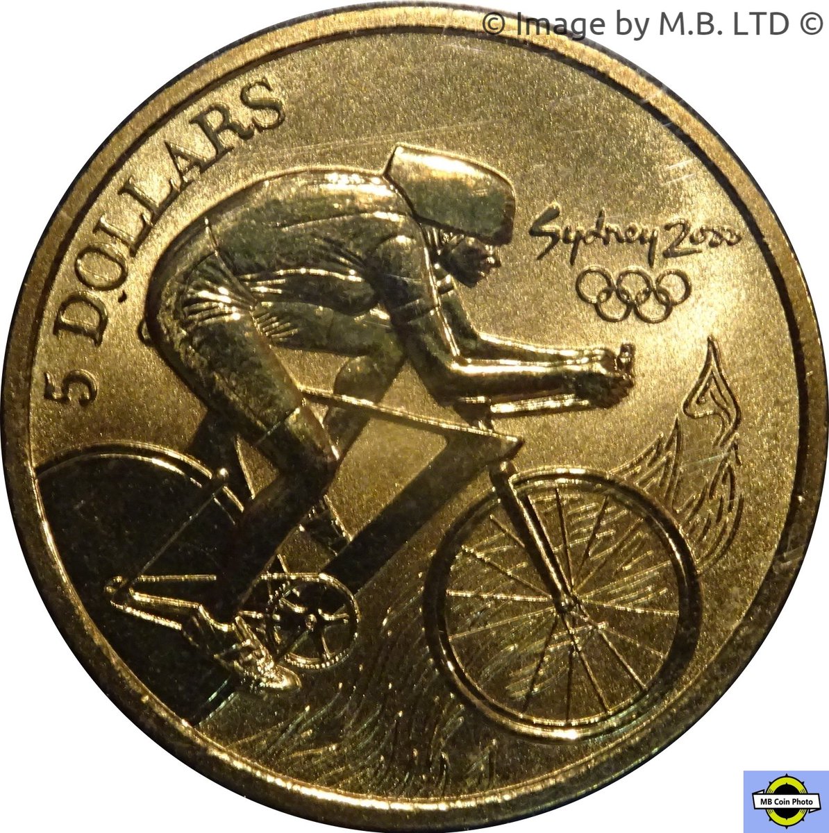 2000 yılı Avusturalya olimpiyatlarına ait basılan 5 Avusturalya doları. 
#sydney2000
