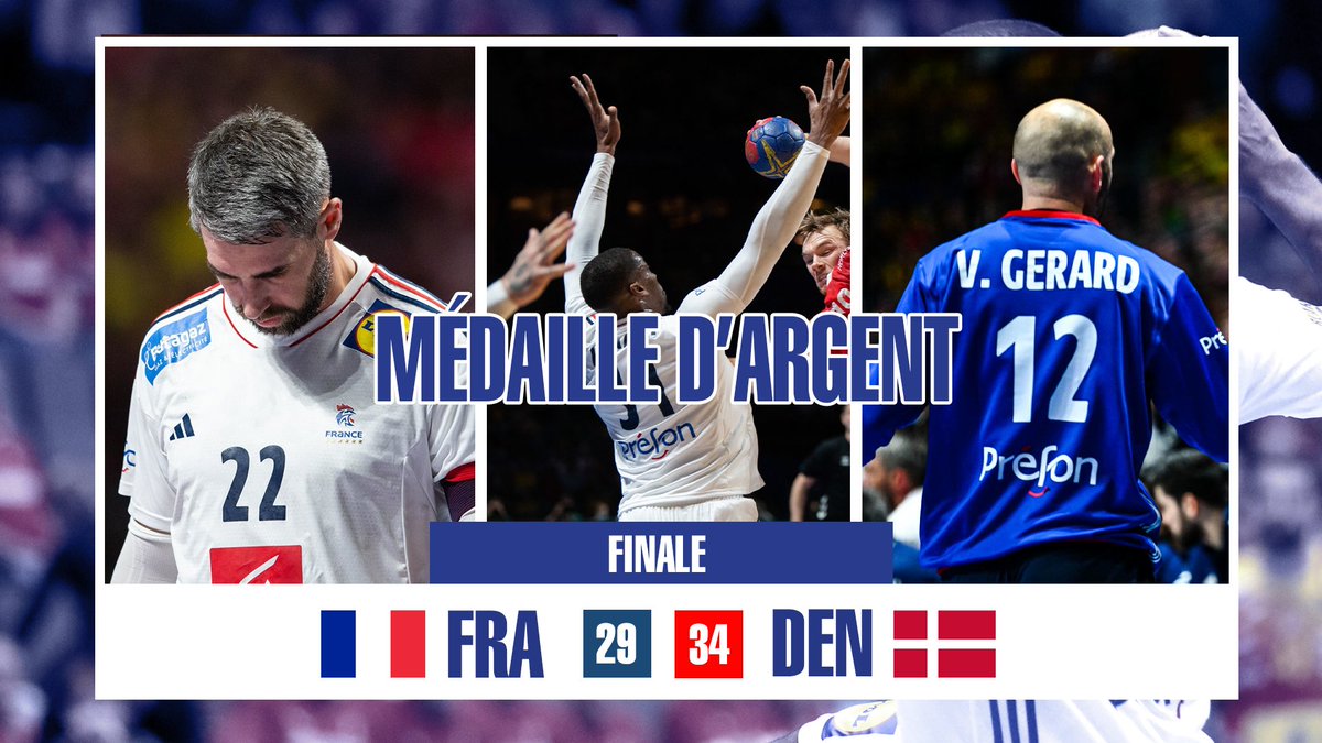 Médaille d’argent.🥈

Les Bleus échouent à quelques points de la 7ème étoile.

Malgré la déception, BRAVO pour toutes ces émotions et ces belles preuves d’#engagement tout au long de la compétition. 🙏

Dans la victoire comme dans la défaite, tous avec les Bleus ! 👊 #BleuetFier