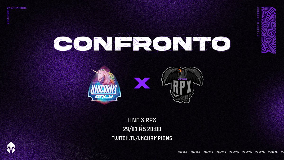 Vem afogar as mágoas no VKC! #GoVKS

Daqui a pouquinho, ás 20h, teremos um grande confronto entre <a href="/Unicorns_Onlyy/">Unicorns Only</a> e <a href="/RiseofPhoenix2/">RPX - Rise of Phoenix</a> pelas quartas de finais do campeonato da Legião Guerreira.

Coloca um alarme e segue a gente na Twitch para as notificações! twitch.tv/vkchampions