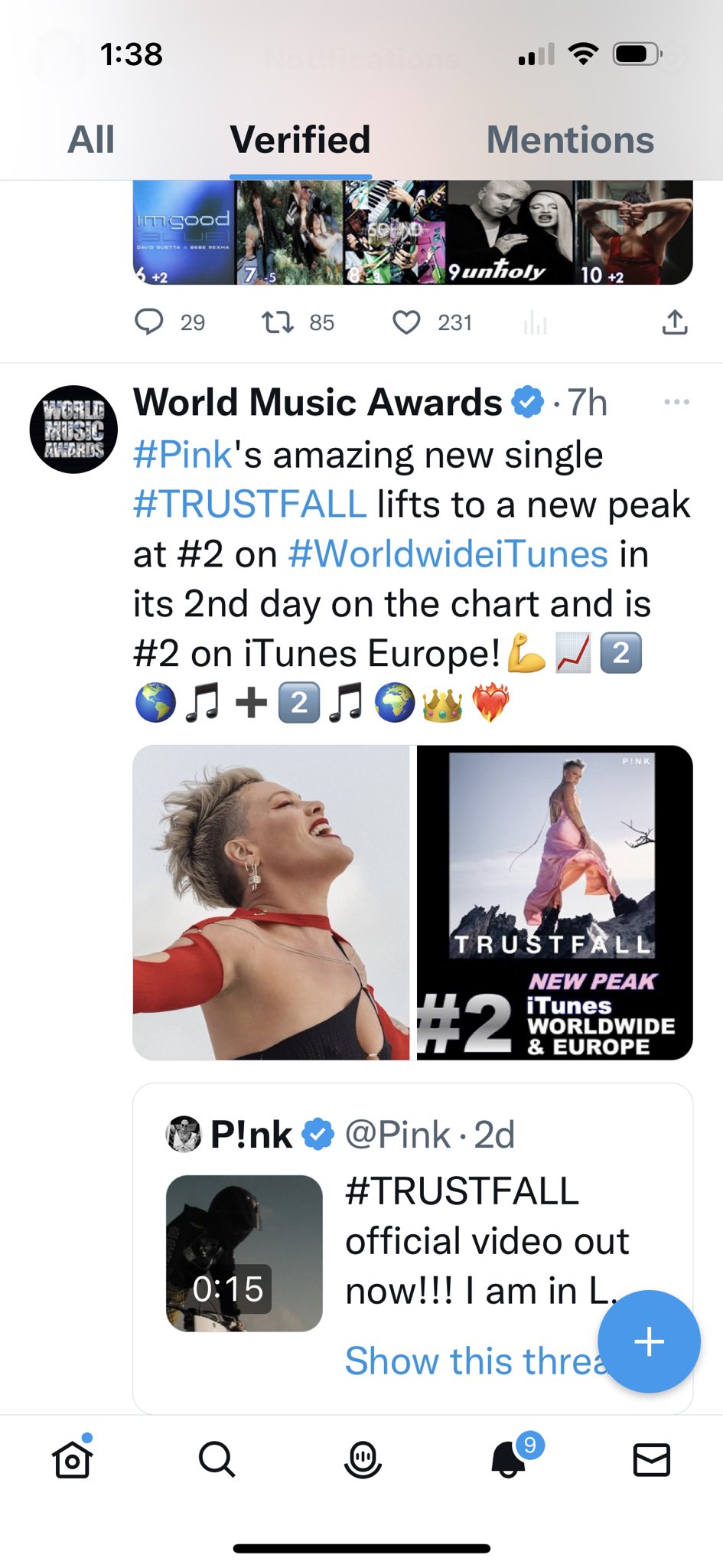 P!nk on X: 