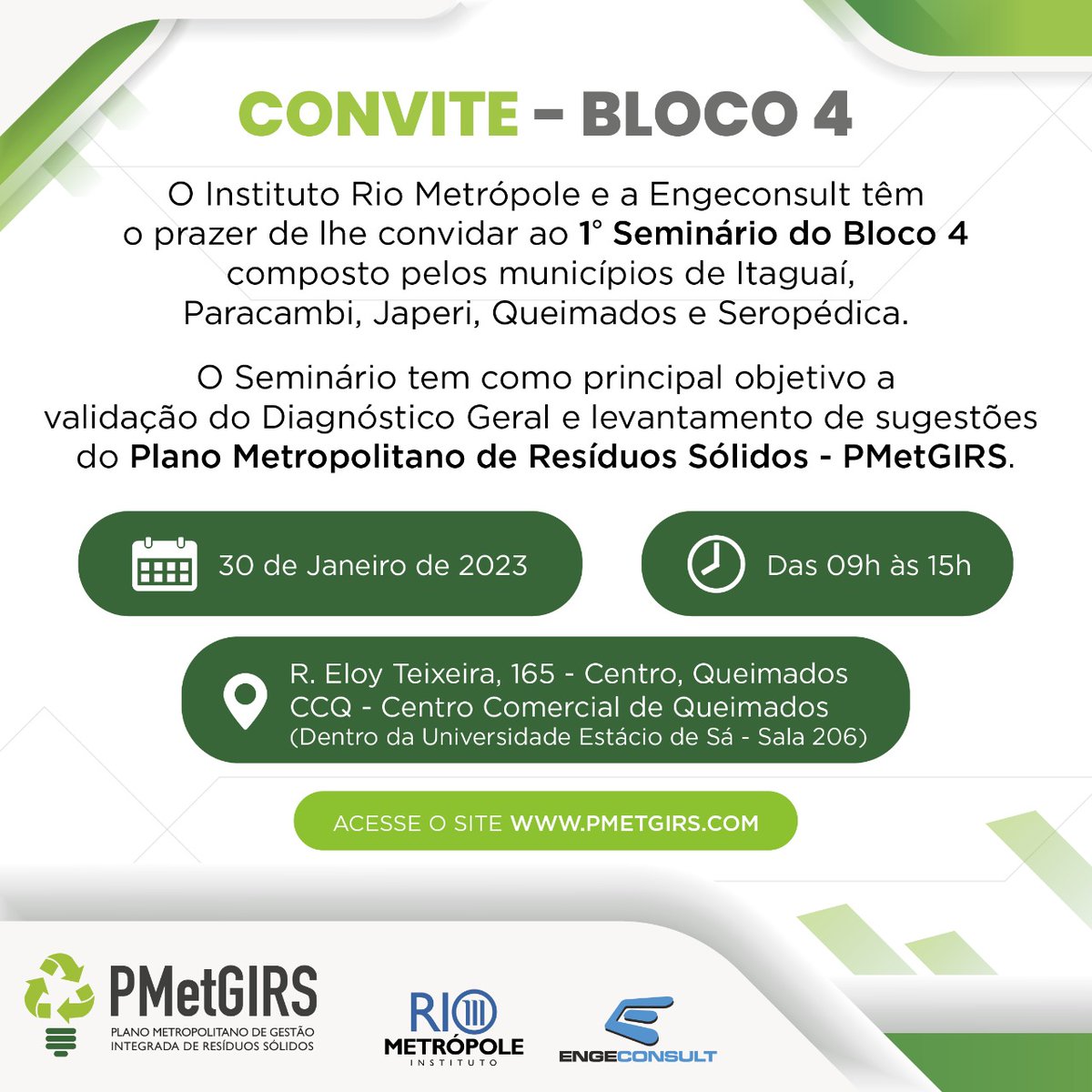 IRioMetropole's tweet photo. 1º Seminário do Bloco 4 e Bloco 6.

Bloco 4:
- R. Eloy Teixeira, 165 - Centro, Queimados CCQ - Universidade de Estácio de Sá, Sala 206
- 30 de Janeiro das 09H às 15H.

Bloco 6:
- Casa dos Coselhos, Av. Koeler 260, Centro - Petrópolis.
- 02 de Fevereiro das 09H às 15H. https://t.co/4mWJqf787v