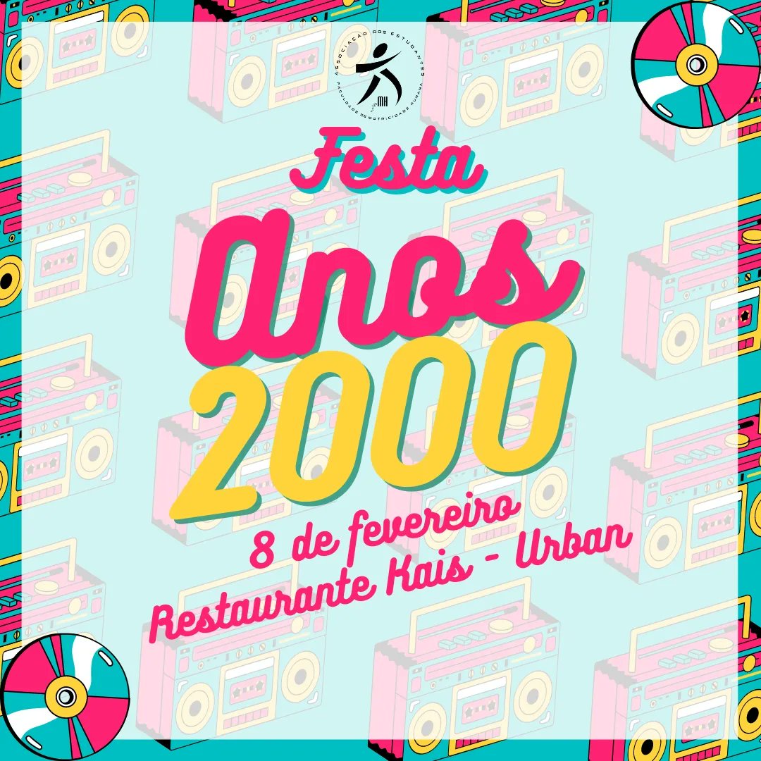 Queremos voltar às festas motricitárias em grande e contamos com todos os motricitários!

A entrada terá o custo de 3 💿 para sócios e 5 💿para não sócios, à porta a venda terá um custo de 8 💿. 

Pulseiras à venda na tua AE a partir de amanhã! 👀