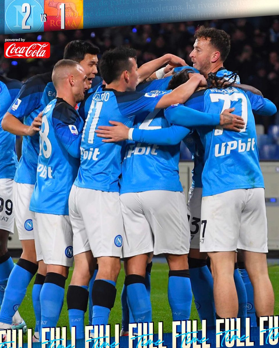 sscnapoli's tweet photo. FINITAAAAA 

97’ | #NapoliRoma 2-1
💙 #ForzaNapoliSempre https://t.co/QQ55sePWfH