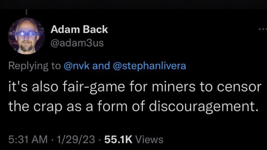 "Actually, it's only censorship if it comes from the Ethereum region of the future of France. Otherwise, it's just sparkling "fair-game for miners"