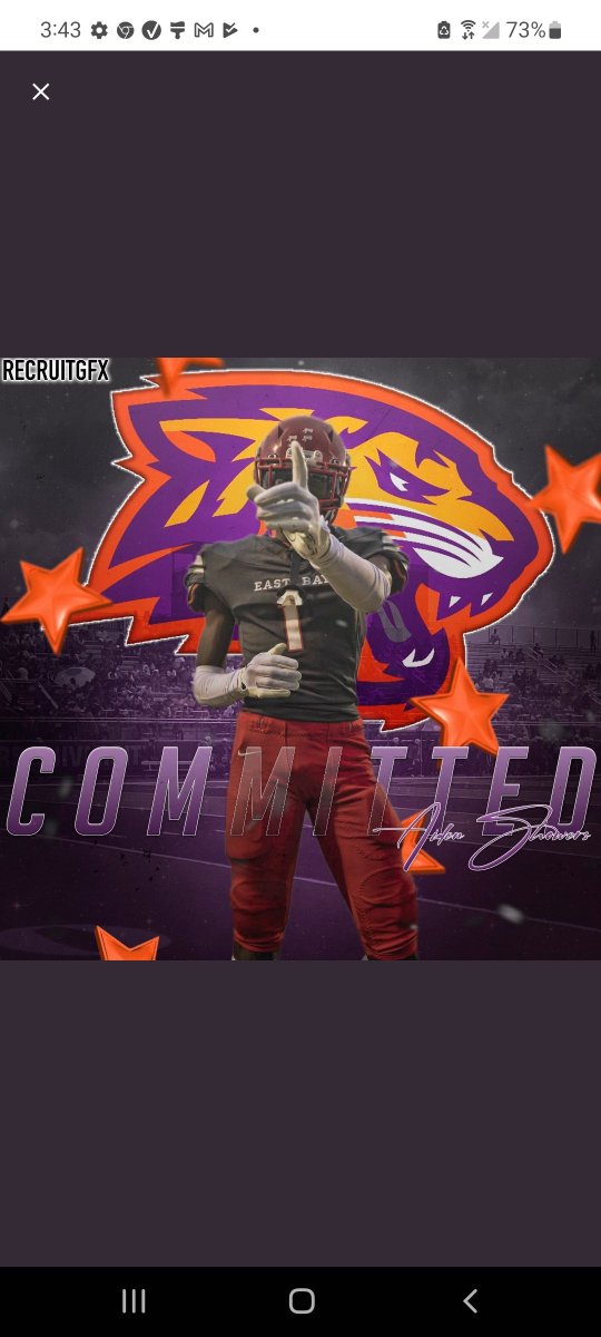 Aiden Showers 6'3"/175/WR has committed to Edward Waters University  
* East Bay High School 
  Gibsonton FL