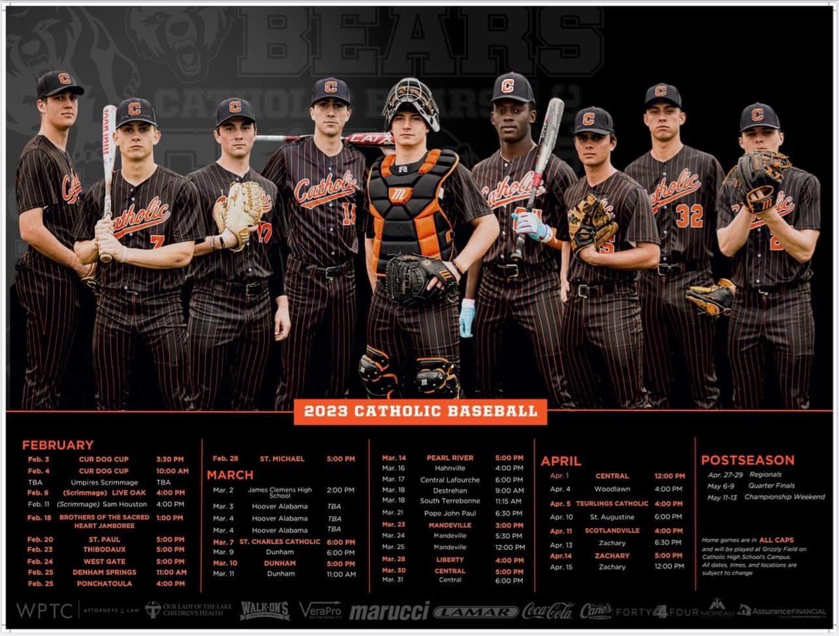 2023 <a href="/CurDogBaseball/">Cur Dog Baseball</a> 🧡🖤🐻