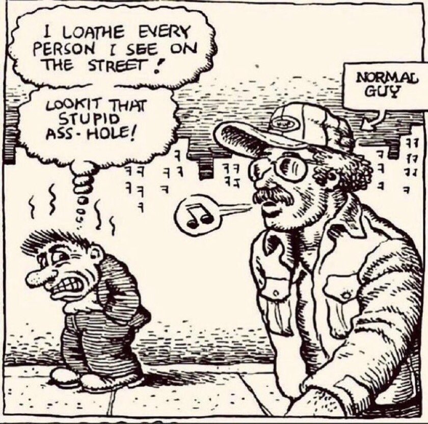 damn r. crumb summing up twitter years before twitter was ever a thing