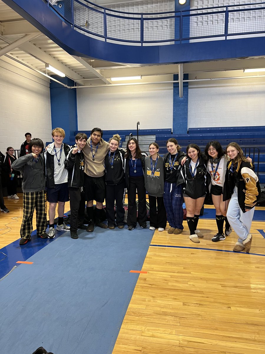 Congratulations Fencers on a great Districts! The girls Sabres took 2nd and Foils 3rd! The boys Sabres were 2nd! Anna, Sarah, and Luis all qualified for States in Sabre! Amazing job all! Great day to be a Highlander! ⁦<a href="/WMAthleticDept/">WMAthletics</a>⁩ ⁦<a href="/wmhometownpride/">WM Hometown Pride</a>⁩