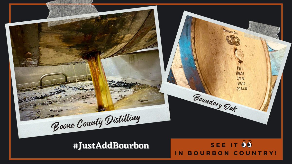 justaddbourbon's tweet photo. See it in #BourbonCountry ๐
๐ท: @madebyghosts | @oak_boundary
.
.
#BooneCountyDistilling #BoundaryOak #justaddbourbon #bourbon #kybourbon #kentuckybourbon #travelky #bourbonstate #bourbontime #bourbonlife #bourbonlove #bourbononmymind #visitkentucky #whiskeyweekend https://t.co/0NVaUVD6SZ