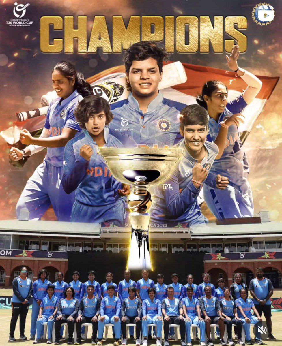 The women cricket team under 19 have brought glory to India by winning the #under19worldcup🏆🏏
India is proud to have such daughters in country💪🇮🇳