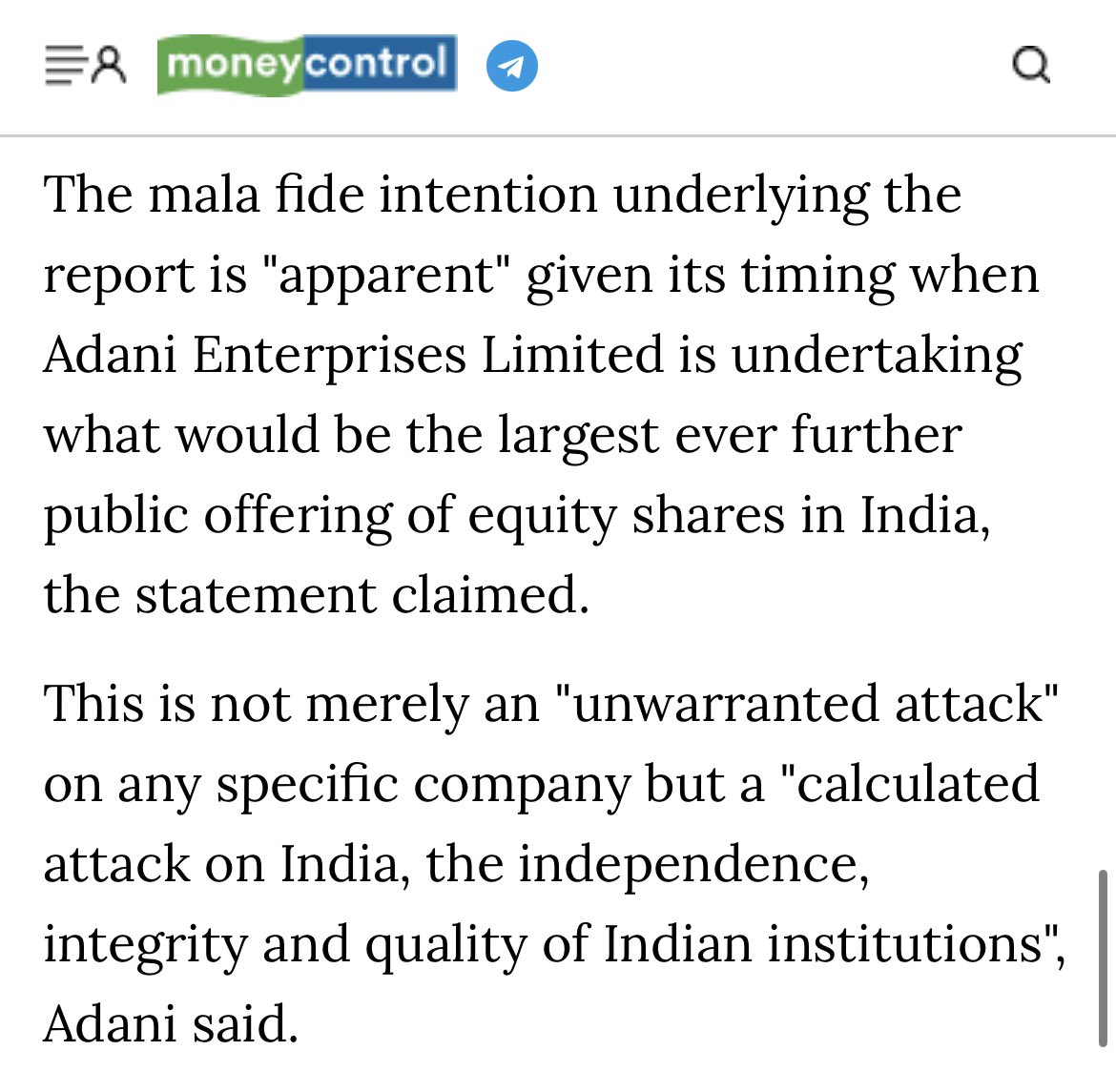 So Adani has just released a 413 page statement in response to Hindenburg allegations https://t.co/u...