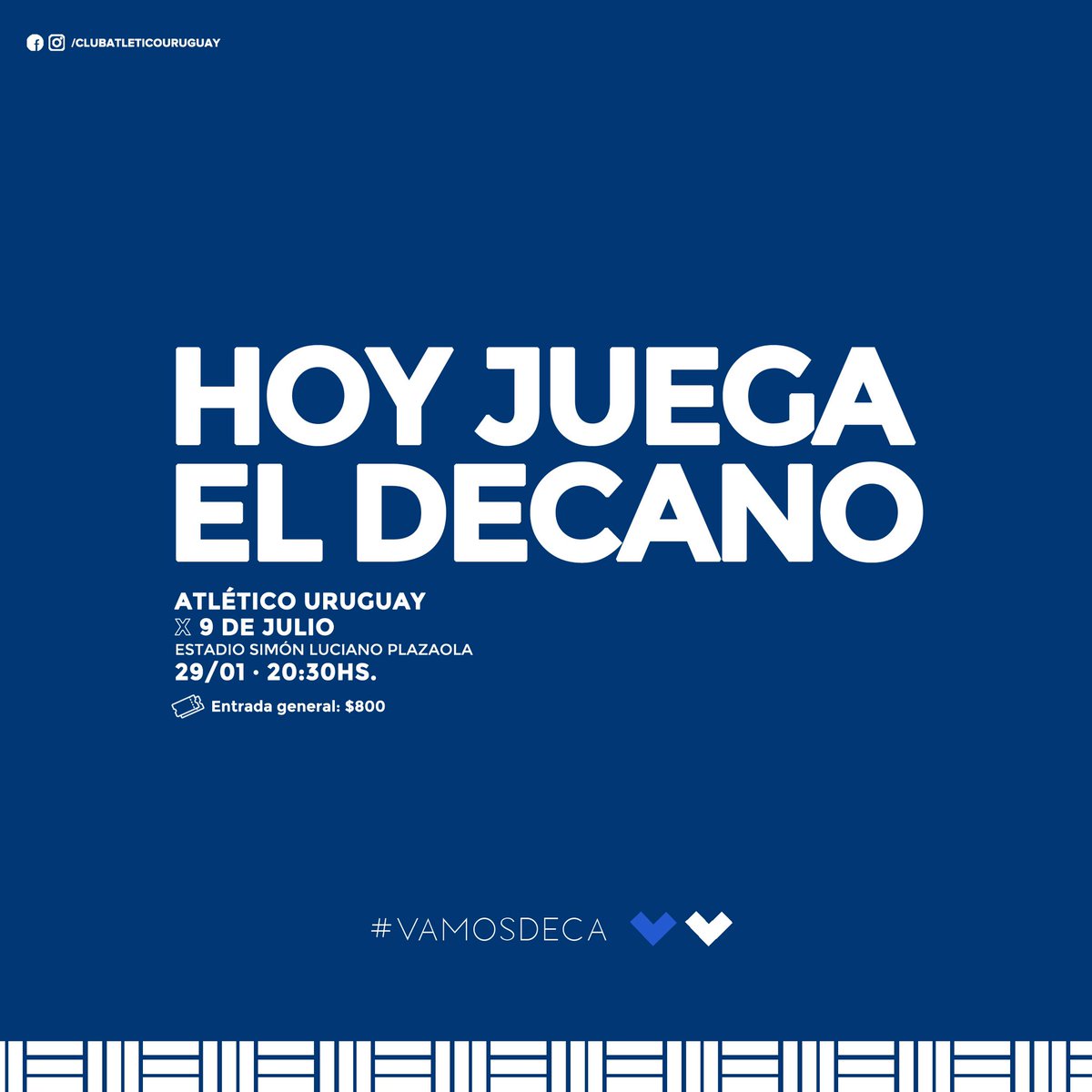 CAU__oficial's tweet photo. ¡ES HOY DECANO!

#VamosDeca 💙🤍 https://t.co/rKZ8mH4M8s