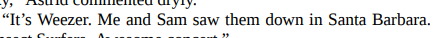 ItsNotAFayz's tweet photo. i never noticed this before but sam and quinn are canonically weezer enjoyers. i love this book series SO MUCH. https://t.co/U5w6e8Ltk9