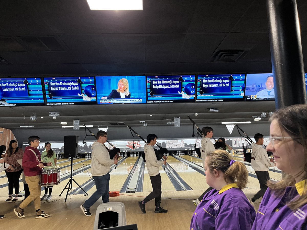 LHS students with Mrs. Prodes enjoying a Sunday of bowling &amp; smiles for Special Olympics!
