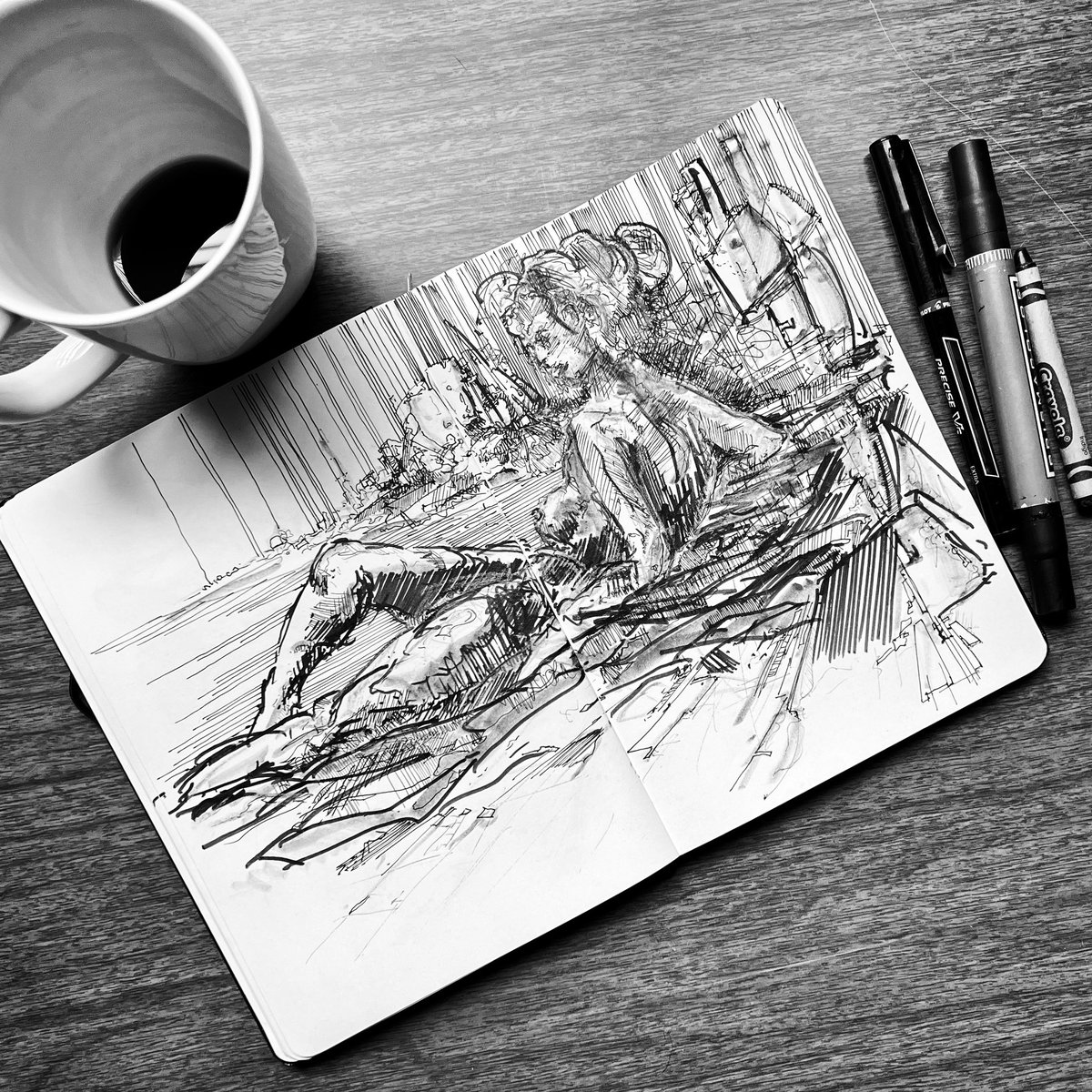 coffeesketch's tweet photo. 01.29.23 #coffeesketch ~
.
#art #architecture #inksketch #pencilsketch #mixedmedia #figurefield #quicksketch #sketchbook #sketchaday #drawing #draweveryday https://t.co/VP49Pd0FfI