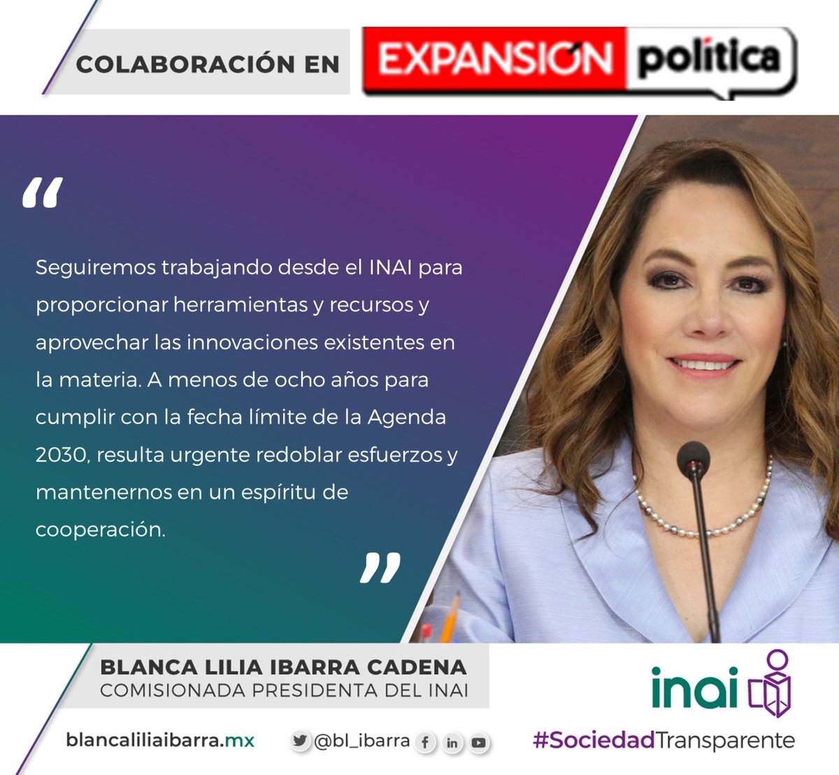 bl_ibarra's tweet photo. ✍🏻"En una #Democracia, es trascendental contar con órganos autónomos, técnicos y especializados como el INAI que garanticen la protección de datos personales", sobre el #DIPDP2023 y el valor de ese derecho humano escribo en @ExpPolitica.
🔗https://t.co/oOO1VBdkXQ https://t.co/RrVMGCwXU7