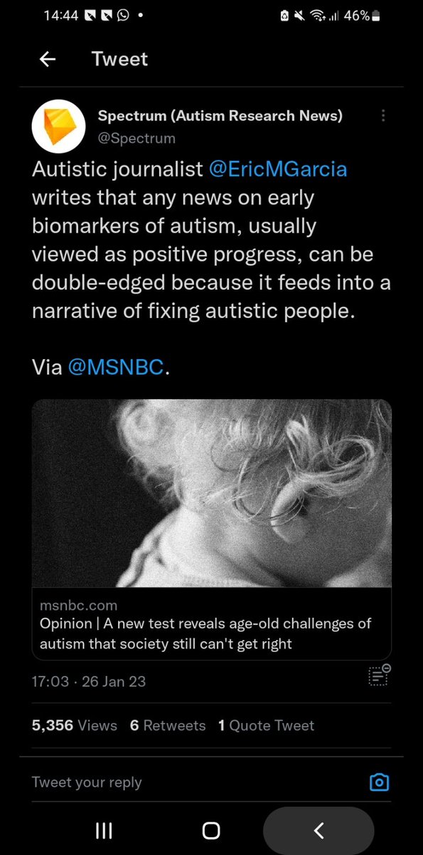 AuthorAutistic's tweet photo. Top story: @aloneinmyself: 'What a bullshit 🤦🏻‍♀️
Any kind of ASD should be cured because it's a serious disorder and not  giftedness as NDM claim it. ' https://t.co/MuhorFYbvk, see more https://t.co/cWgd6Phf6B