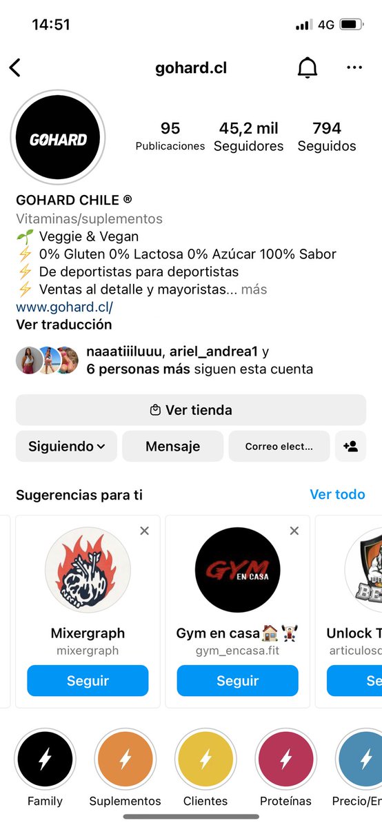 No compren suplementos en la tienda #gohard. Reclame por un suplemento y solo recibí un mensaje que no les escribiera en su muro de Instagram. Dinero perdido #GenteDeZona #Pailita