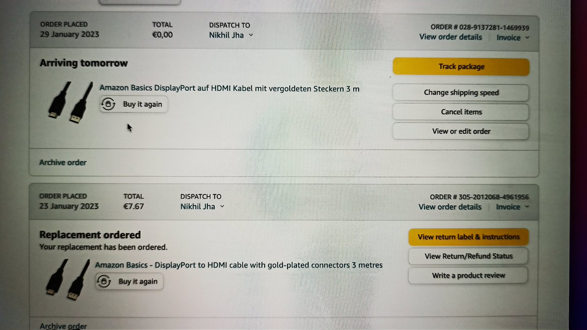 jhanikhil19's tweet photo. What have happened to you @amazonDE
I m waiting for this small thing from past 1 week. Everyday I was getting this assurance that it'll be delivered tomorrow or 24-48 hours. It's been 7 days. At last it shows item is lost.
You should have replaced it first. #sadcustomer #prime https://t.co/ST1ikR9IKB