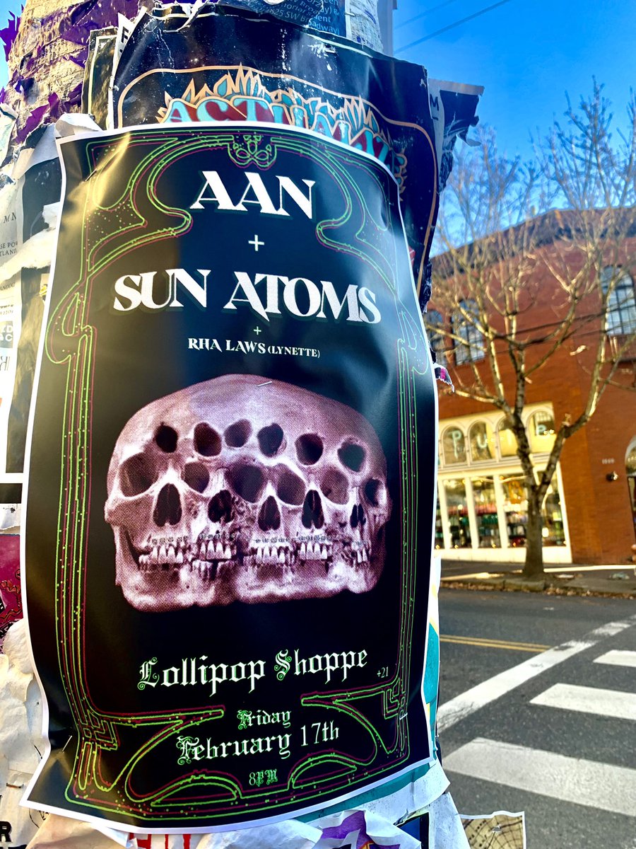 sun_atoms's tweet image. Friday, Feb. 17th at @lollipopshoppepdx 
AAN &amp;amp; Sun Atoms 
with RHA Laws(Lynette)
#aan #sunatoms #littlecloudrecords #lollipopshoppdx #thankspete 
🎟️🎟️🔗in bio