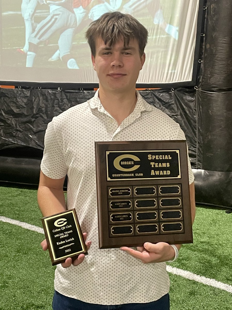 Congrats to @Kaden_Lorick on being named to the all area team (2x) He has also been named All District STPOTY (2x) & QB Club STPOTY (2x)! @coachBrian_Egan @OneOnOneCO @HKA_Tanalski @BearkatsFB @SportsofSHSU @BFentress @RecruitCelinaFB @celina_football @ZMilliet32 @Coach_T_Rocco