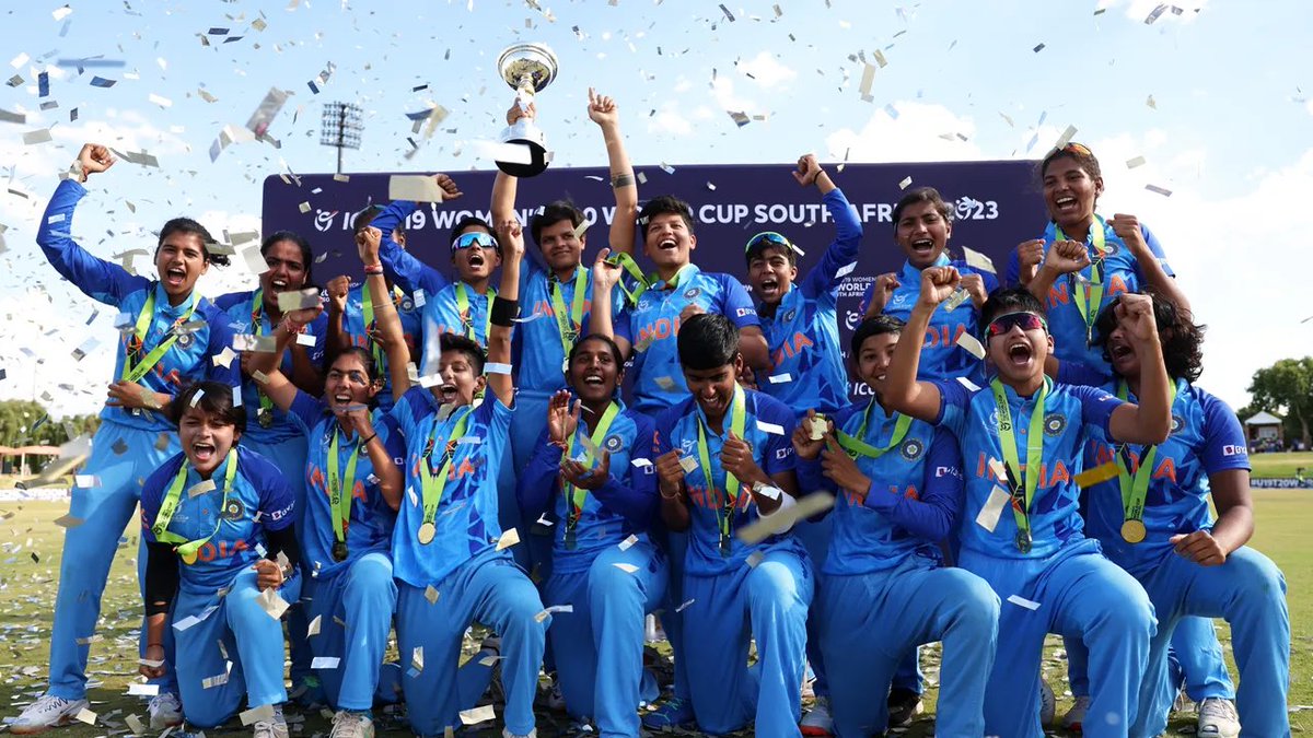 Well done Girls !!! This is historic !! The daughters of the nation won the historic ICC Women's #U19T20WorldCup today. Hearty congratulations to the entire team!
#under19worldcup #CricketWorldCup #WorldCupFinal #WomensCricket #under19t20worldcup