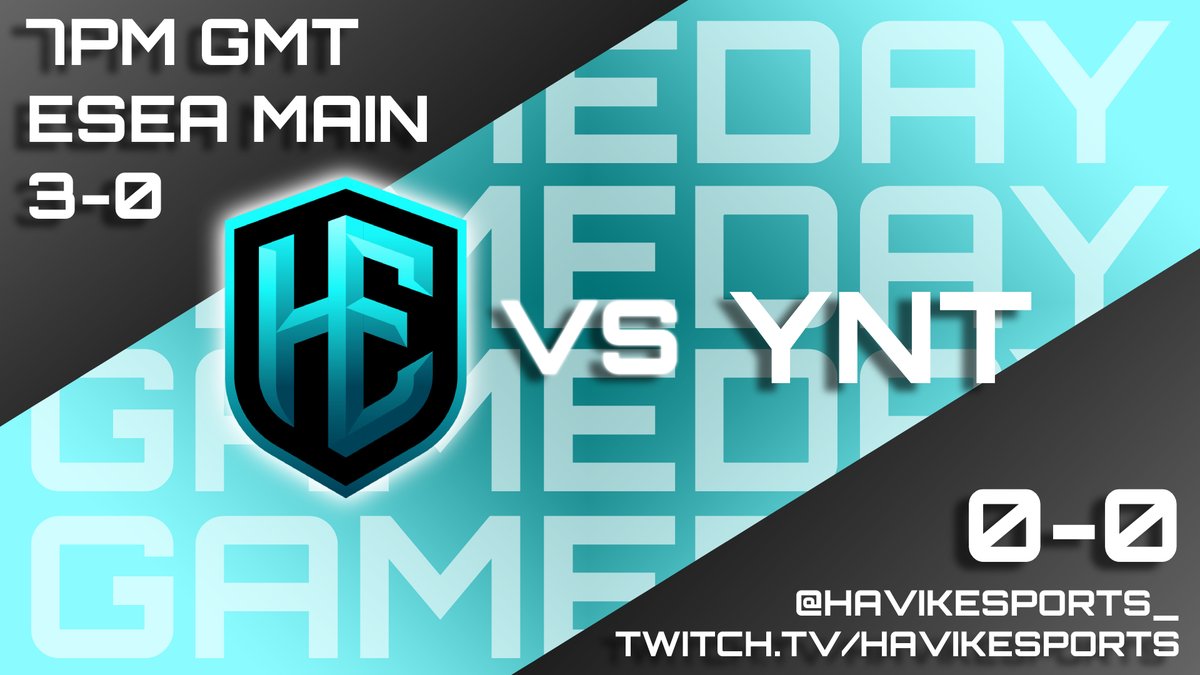 ...and we finally have a cast tonight for our CSGO ESEA Main game  (only our 4th game in)😅 Catch the stream @ twitch.tv/havikesports @ 7pm! See you there 🫡

#CauseHavik