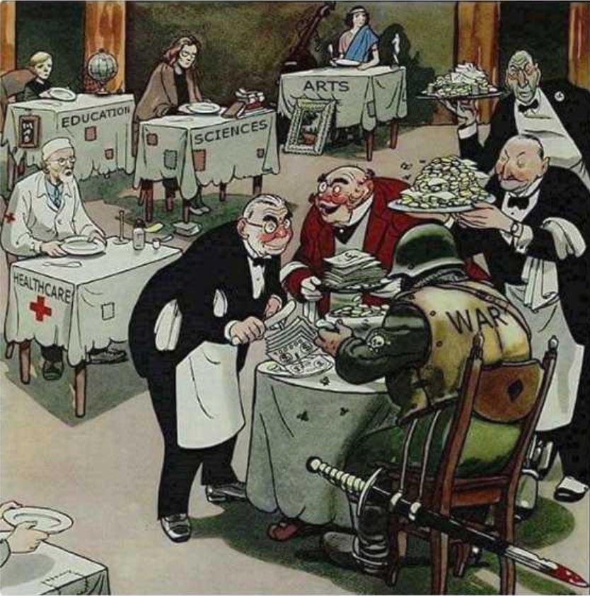 Usa spends 21 billion on nasa per year 
And 800+ billions on the military per year