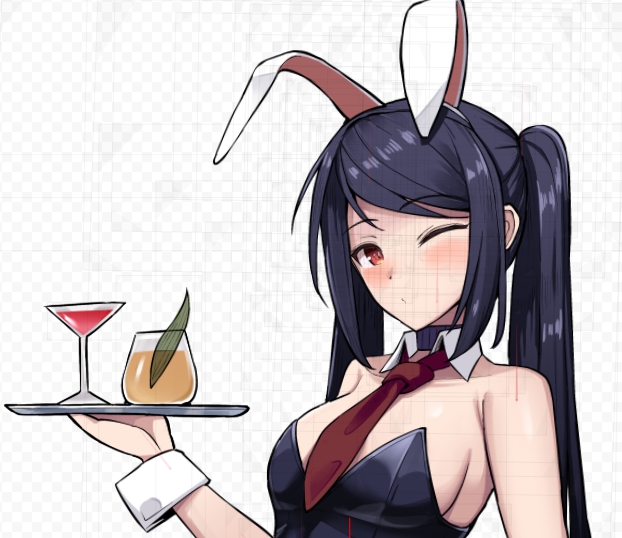 live2d進捗...ウインクしながらキス顔までできた。来週完成目指して頑張ります。おやすみ 