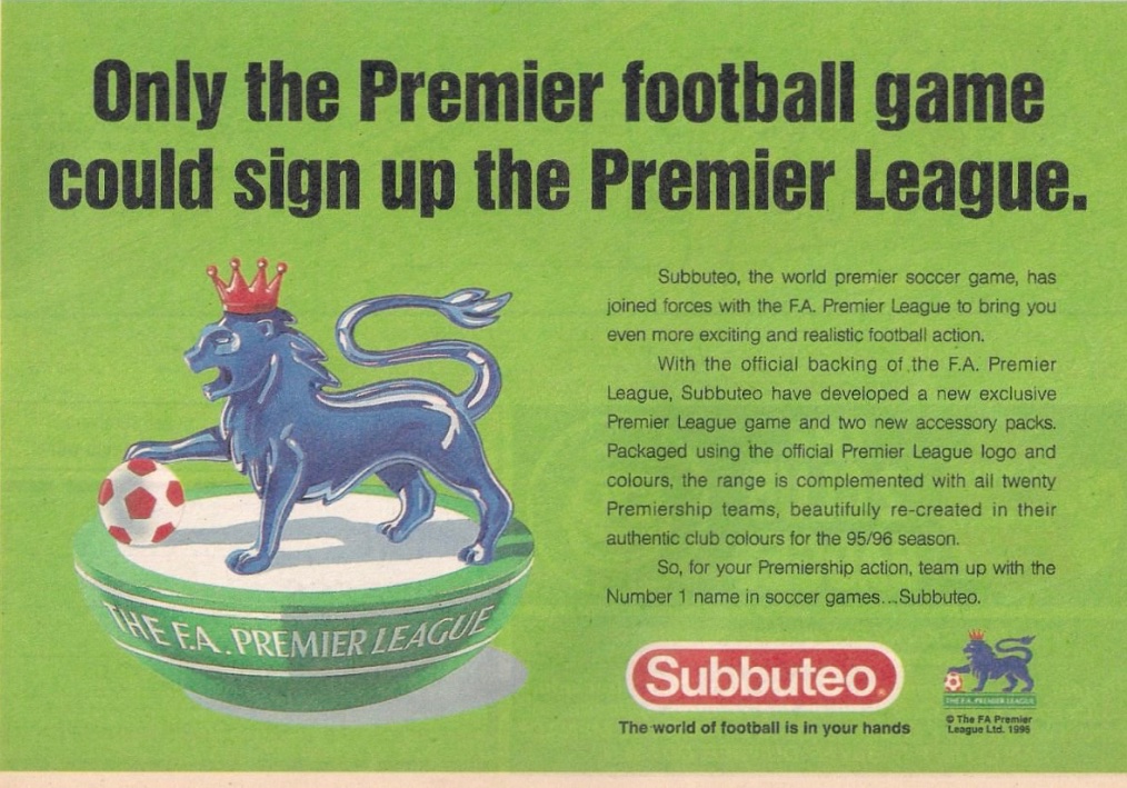 90sFootballUK1's tweet image. Subbuteo’s first ever Premier League advert from 1995.