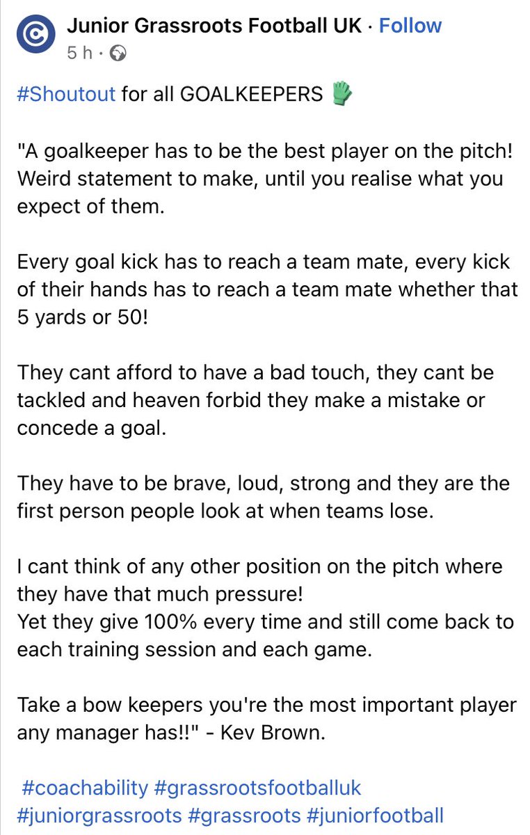 garrywilliam18's tweet image. And yet Non League Clubs Continue Not to Employ Goalkeeping Coaches  !!!