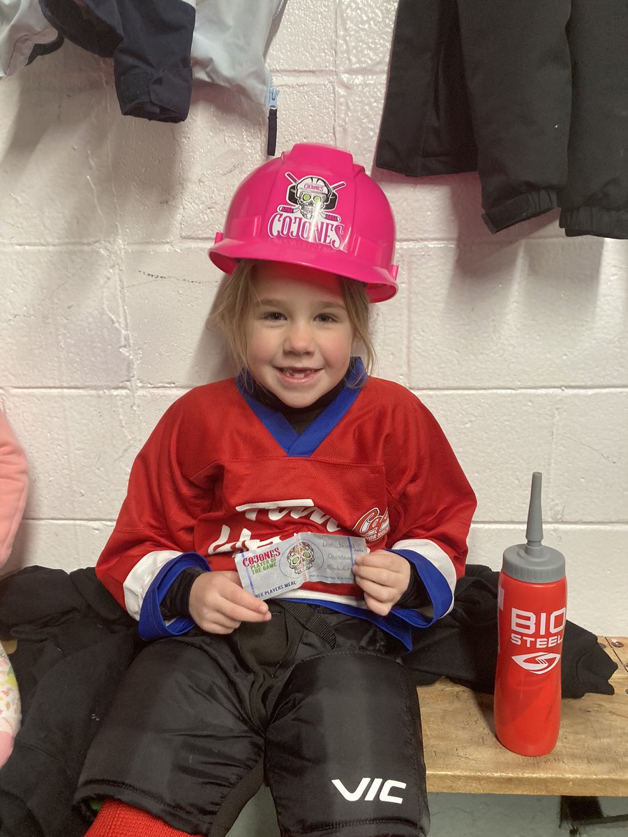 Congrats to Leah of the U9B Canadiens on being the <a href="/CojonesTacos/">Cojones Tacos & Tequila</a> bravest player of the game. <a href="/SJMHA/">St. John's Caps</a>