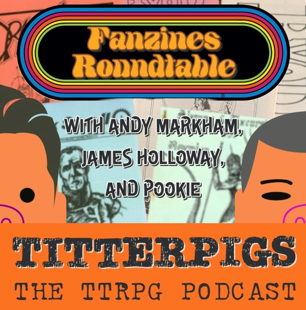 titterpigs's tweet photo. We are back with another episode as the Titterpigs sit down with @AndyAction @gonzohistory & @RlyehReviews to have a roundtable discussion about Early RPG Fanzines and their legacy within the hobby. It was fascinating. Give a listen. π #TTRPGs #rpgzines https://t.co/F419TrTqiN https://t.co/6XLwlP9WMc