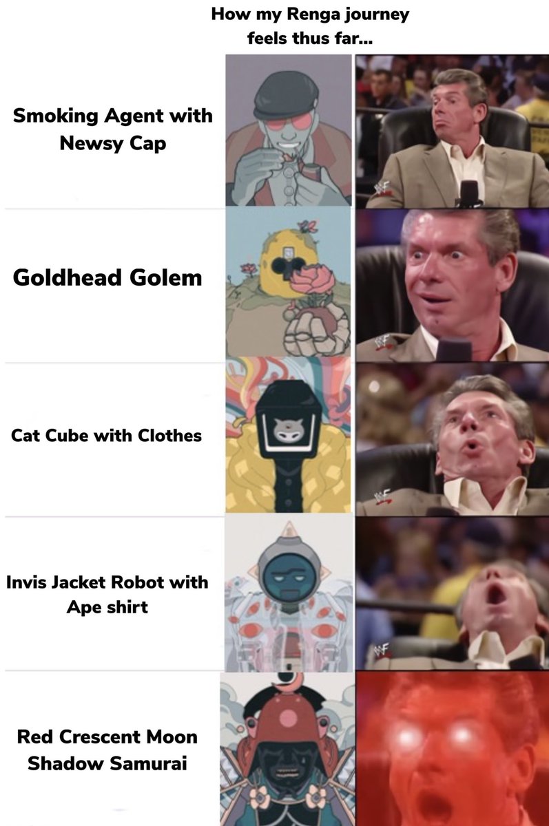 Graffi84's tweet image. How my Renga journey feels thus far... @RENGA_inc #RengaWeekender