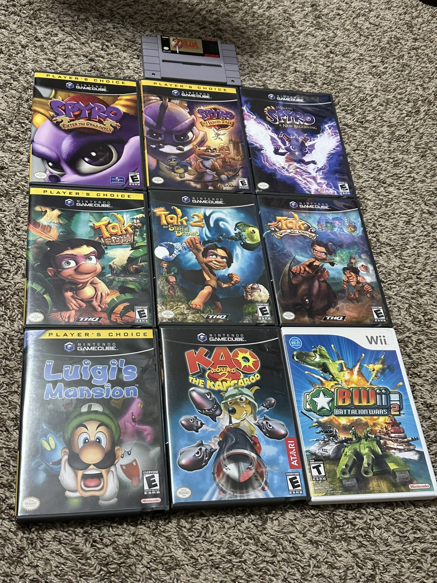 Big increase to my #GameCube collection!  Someone traded in a bunch of them in perfect condition. So I picked up some of those "if I ever see them at the right price" kind of games. Great day of clearing out my backlog to fill it back up again. Thanks <a href="/Video_Games_Etc/">Video Games Etc!</a>!