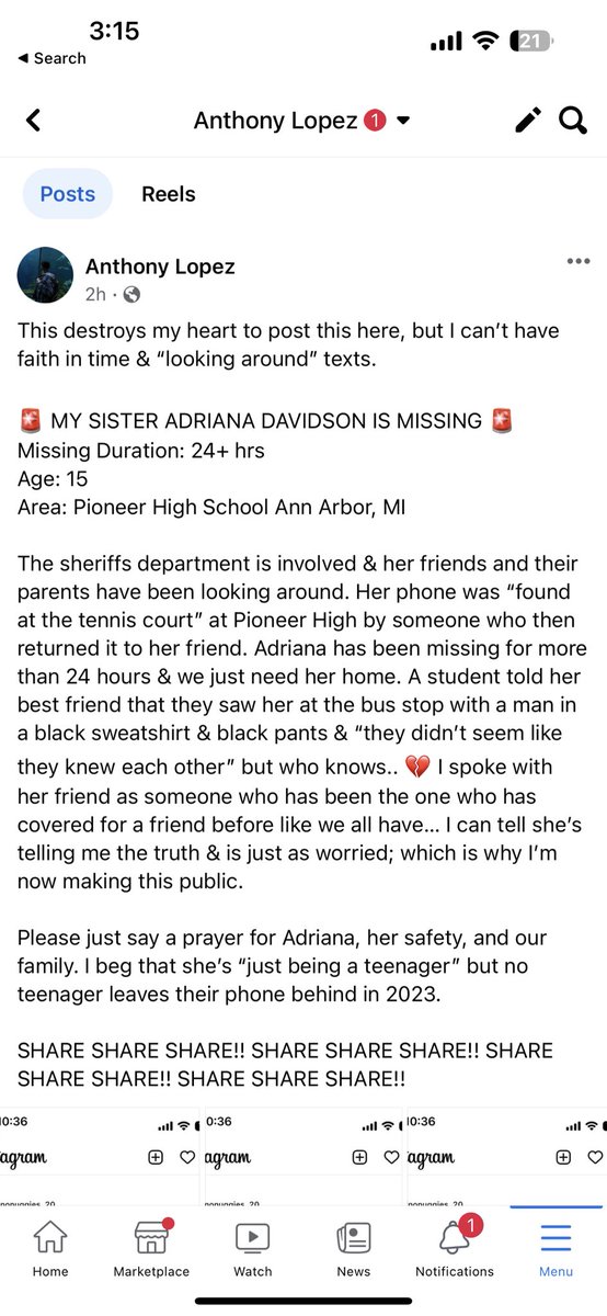 TwannGoCrazy's tweet image. A simple RT could help bring my sister home 💔♻️ @NICKMERCS Being a Mitten native… any exposure the #MFAM could put on this would mean the world. I didn’t want to ask but people have mentioned it. #BringAdrianaHome