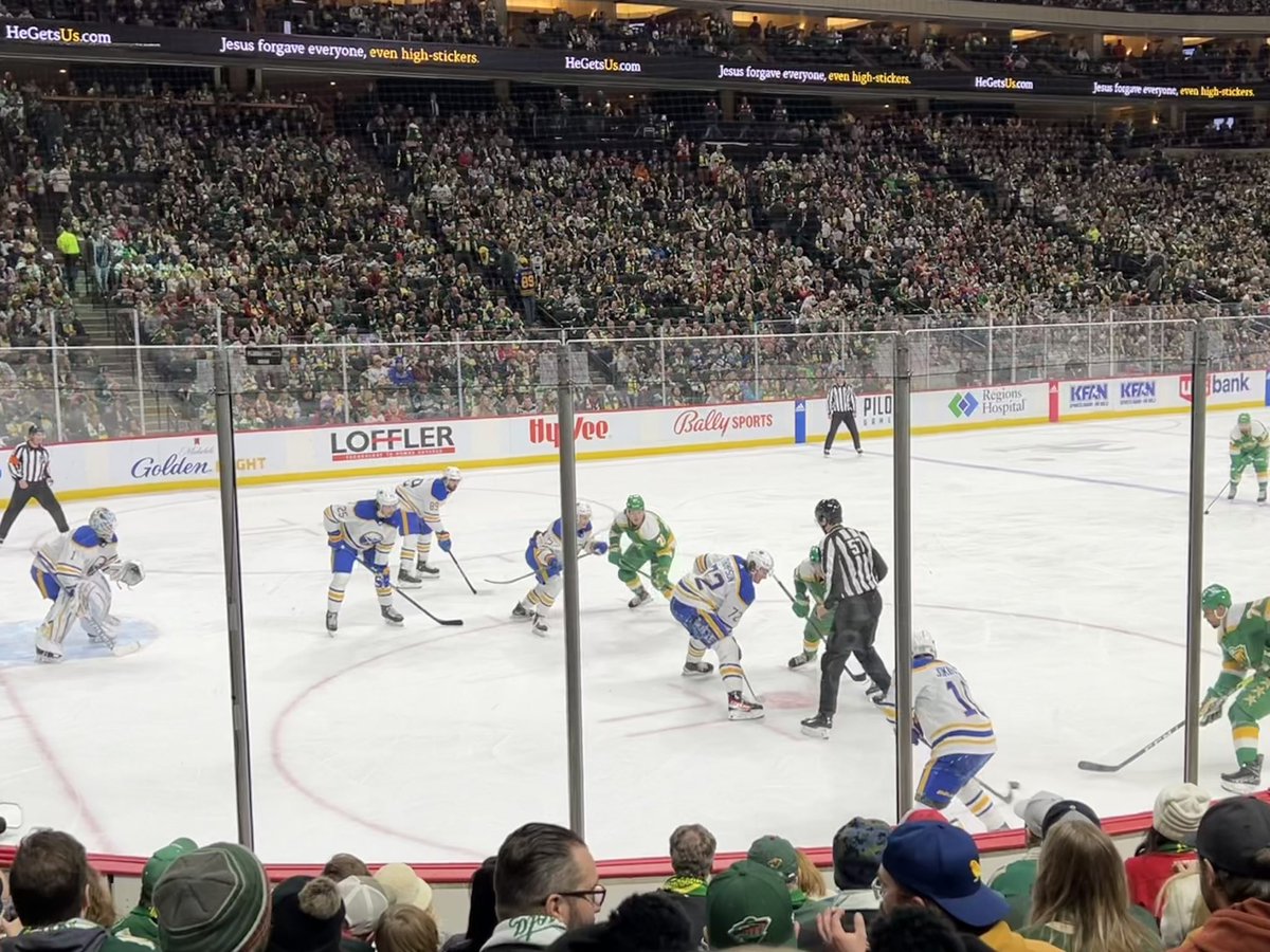 We made @HockeyDayMN count w/ a hockey game hat trick (3 games in one day–1 yth, 1 college, 1 NHL). Up first in #RochMn was my son's game, then a @GopherHockey matinee & closing w/ @mnwild vs @BuffaloSabres, great game–2 high caliber teams in a playoff atmosphere #StateofHockey