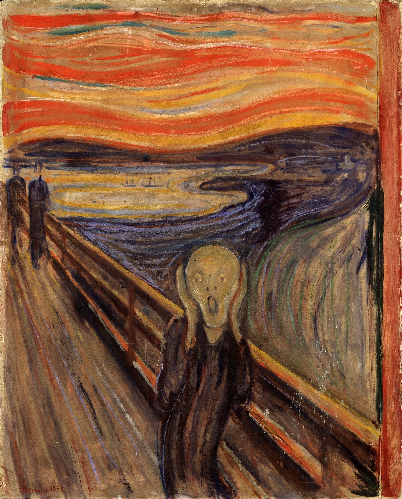 One day in the year 1892, when Edvard Munch was going for a walk near Oslo, the sky turned blood red
