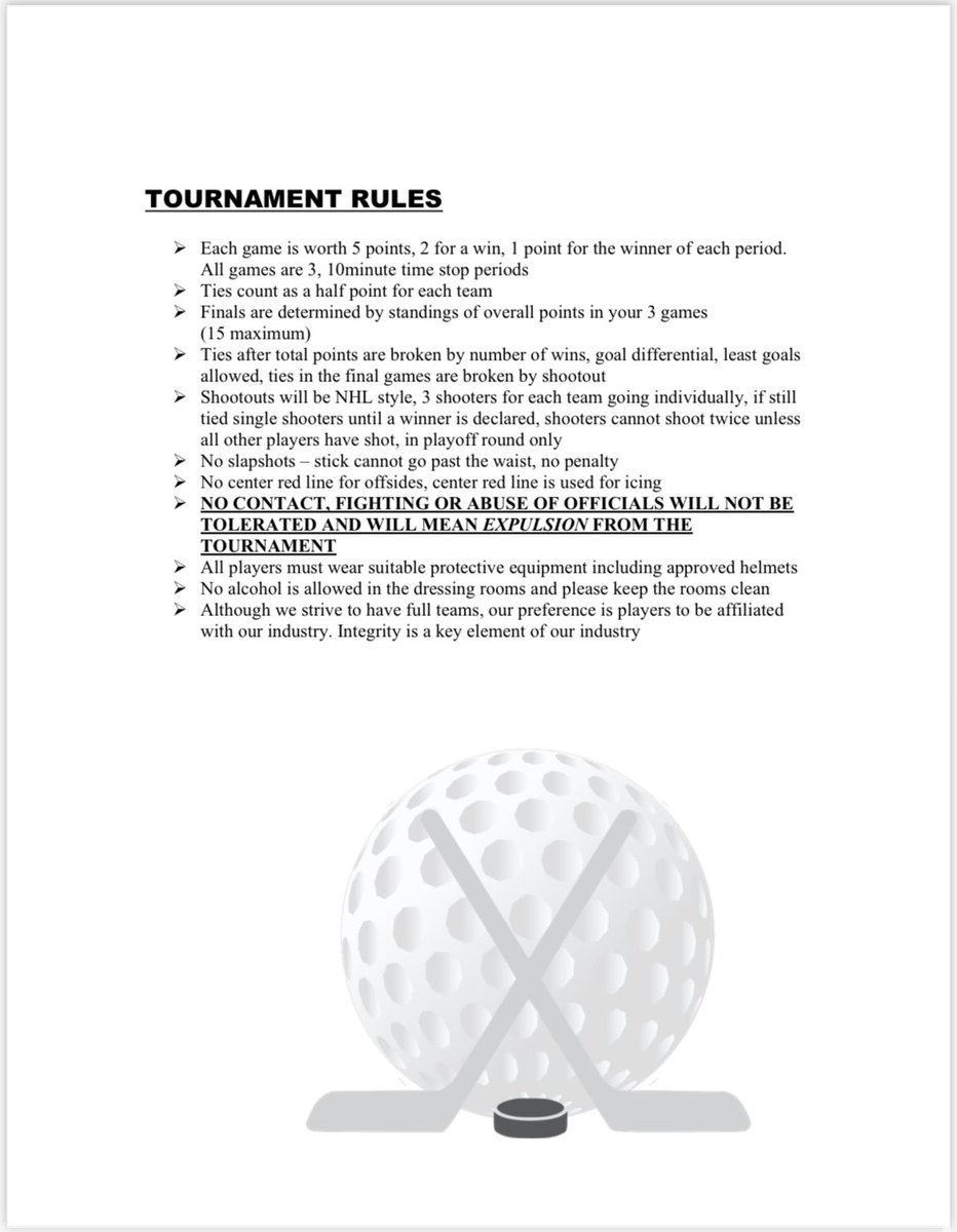 CourseHockey's tweet photo. The schedule is set for the 27th annual Golf Course Hockey Challenge! Safe travels to Niagara everyone! @MikeCreed13 @OntarioGSA  @JoelArchambault @markprieur @JohnMclinden1 @JohnLamoureux1 @ChadVibert @kajanman https://t.co/PLfDosXU5A