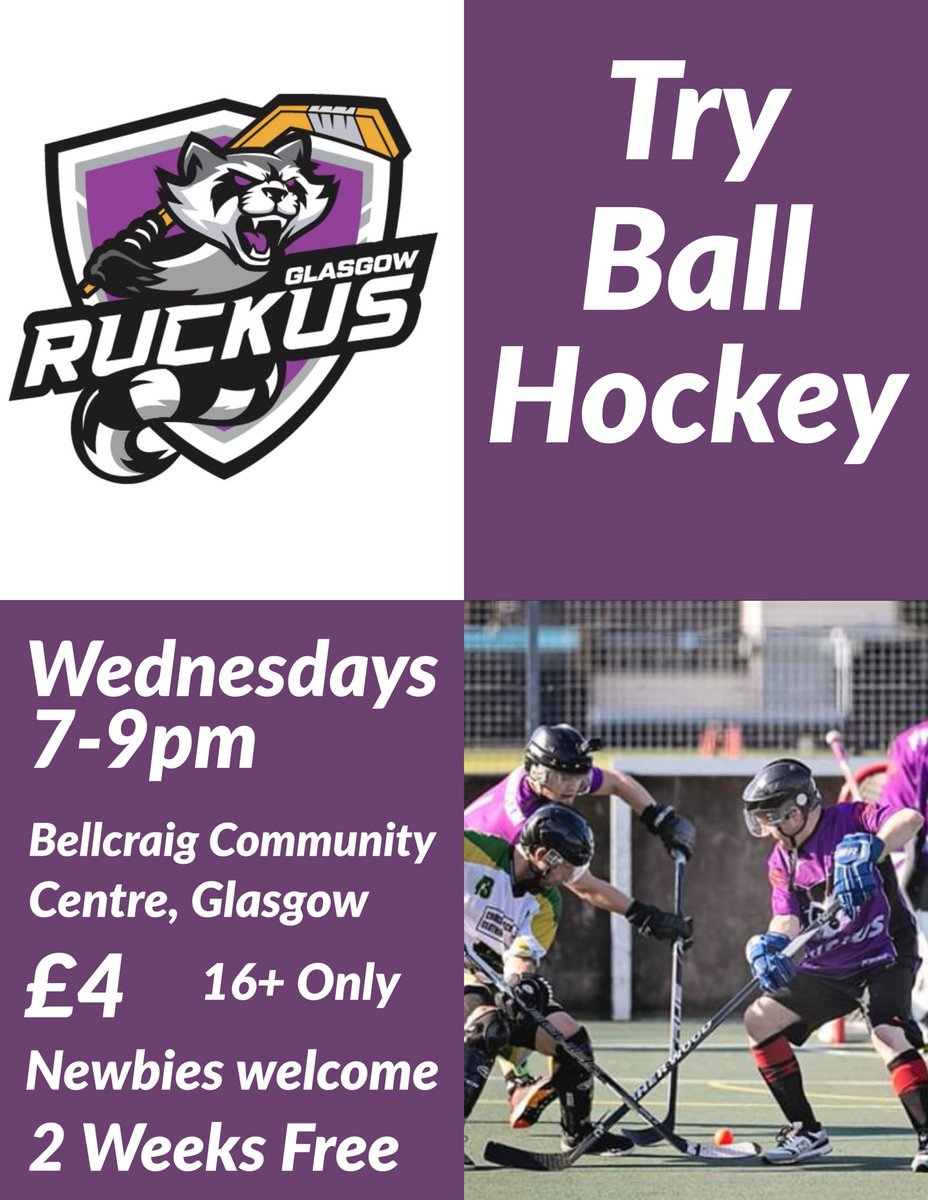 We’re looking for new players! 
Ball hockey has similar rules to ice hockey just without skating. 
Everyone welcome. Get in touch for details