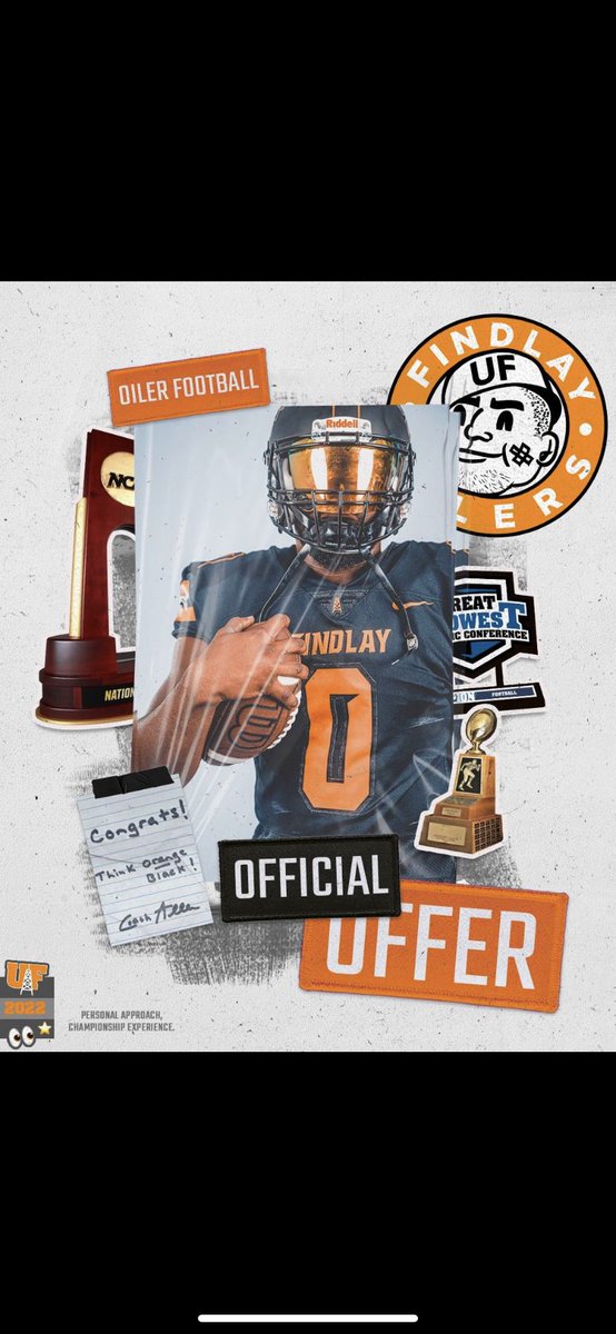 Blessed to receive an offer from the University of Findlay 💪 <a href="/KoryAllen/">Kory Allen</a> <a href="/coachrebholz/">Tom Rebholz</a>